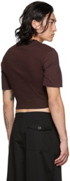 Dion Lee Burgundy Corset T-Shirt