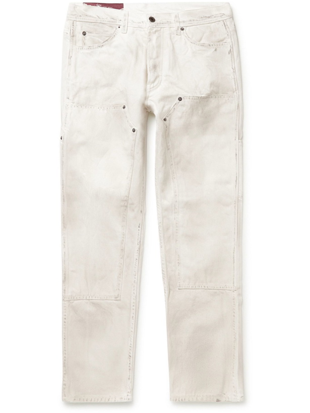 Photo: Enfants Riches Déprimés - Slim-Fit Tapered Panelled Jeans - White