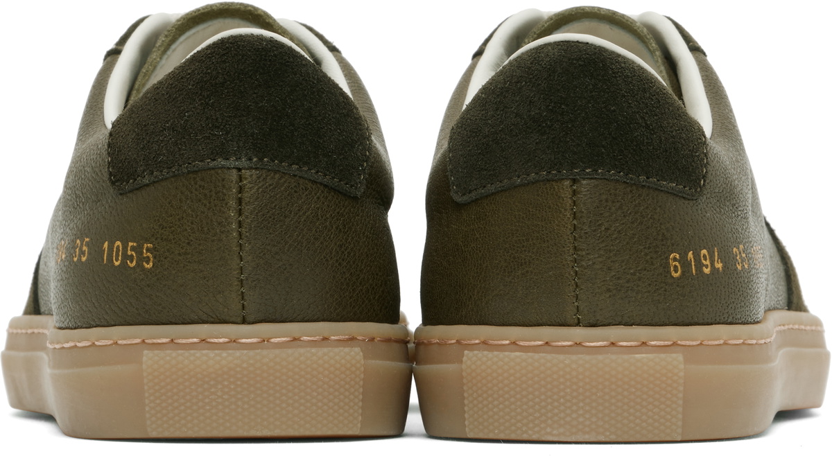 Common Projects Khaki Bball Duo Slim Sneakers
