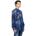 Dsquared2 Blue Straight Western Shirt