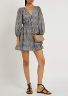 Paige Ophelie Cotton-blend Mini Dress Multicoloured