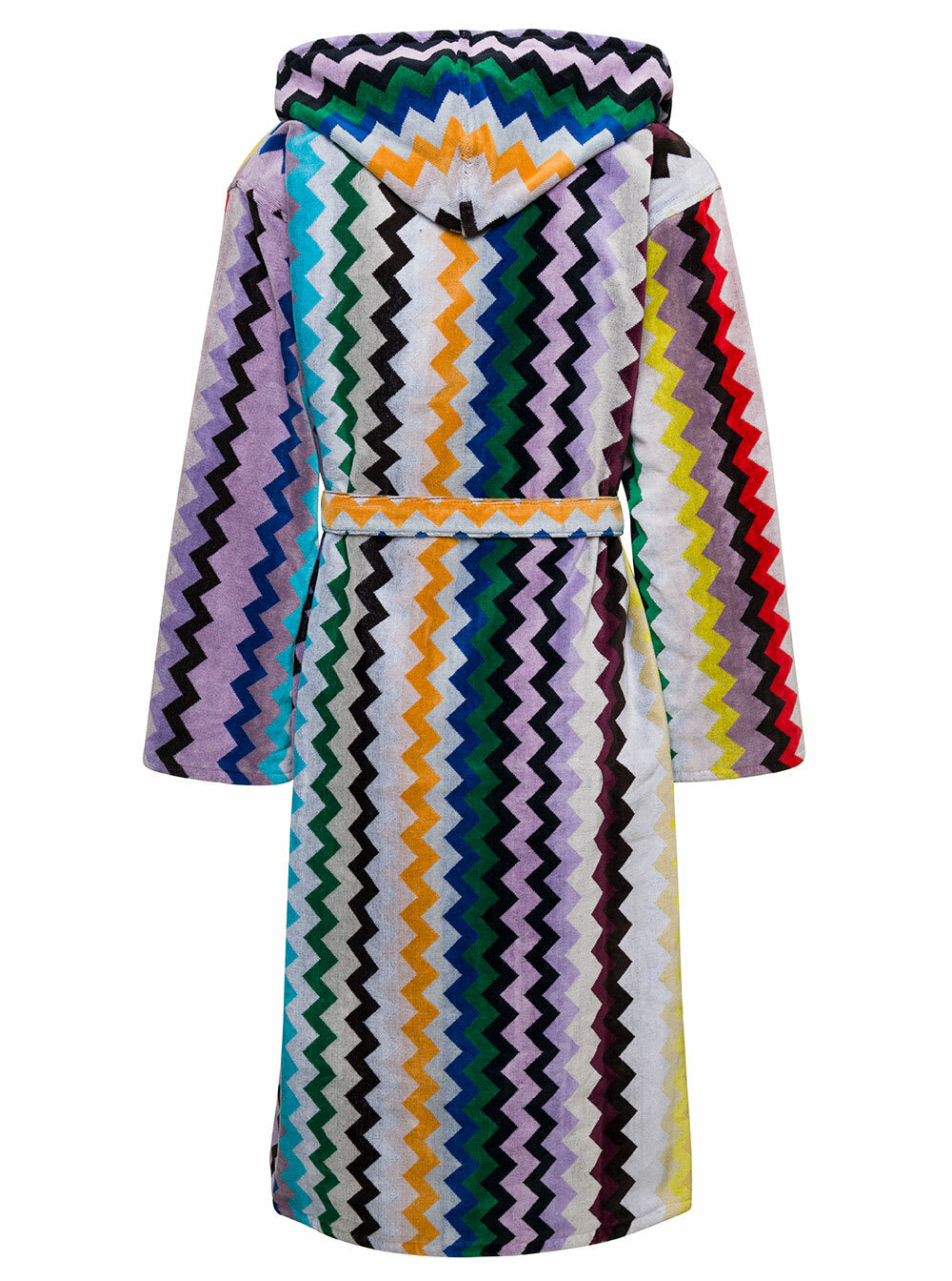 Missoni carlie Multicolor Hooded Bathrobe And Zig Zag Motif In Cotton