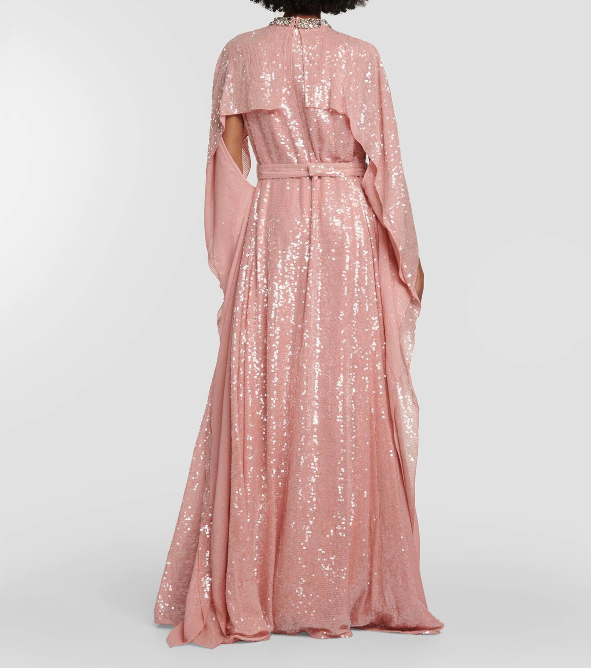 Erdem Sequined cape gown