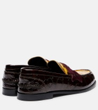 Christian Louboutin Penny croc-effect leather penny loafers