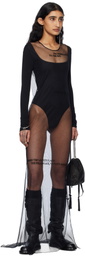 Ann Demeulemeester Black Seda Sleeveless 'Till The End' Tulle Maxi Dress