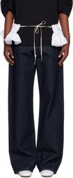 Dries Van Noten White Ruffled Cotton Waist Belt