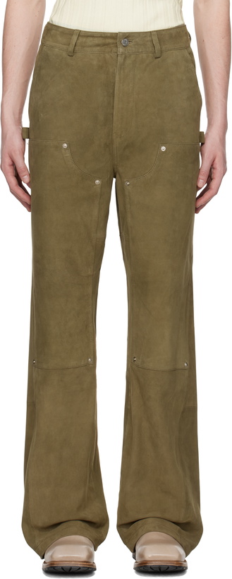 Photo: Deadwood Khaki Deetz Double Knee Leather Pants