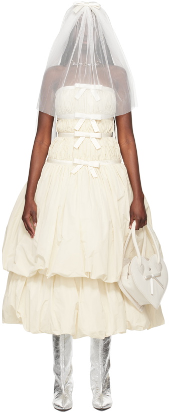 Photo: Ashley Williams SSENSE Exclusive Off-White Bow Midi Dress