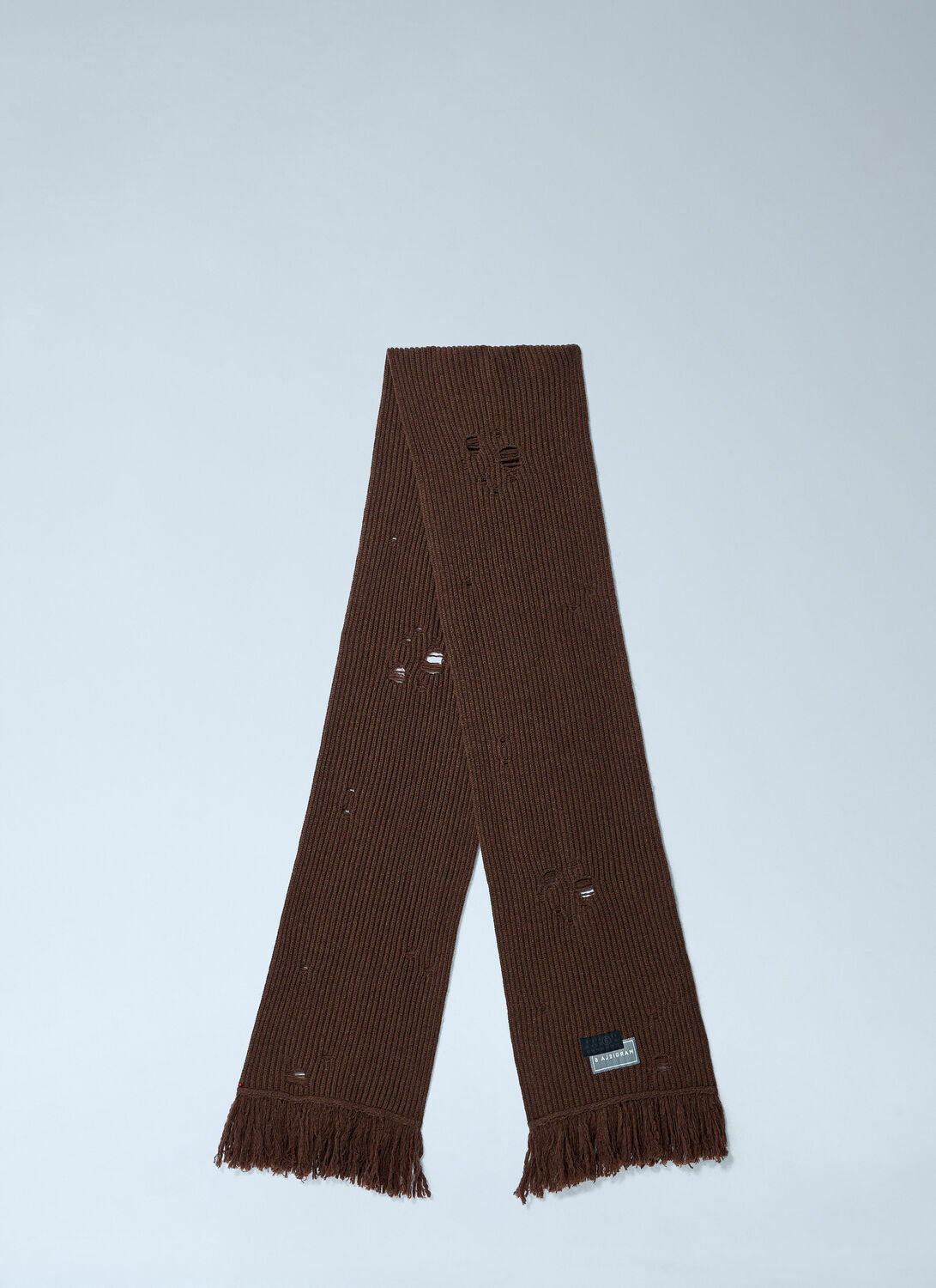 MM6 Maison Margiela Distressed Wool-Blend Scarf