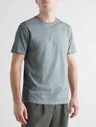 Mr P. - Garment-Dyed Organic Cotton-Jersey T-Shirt - Blue