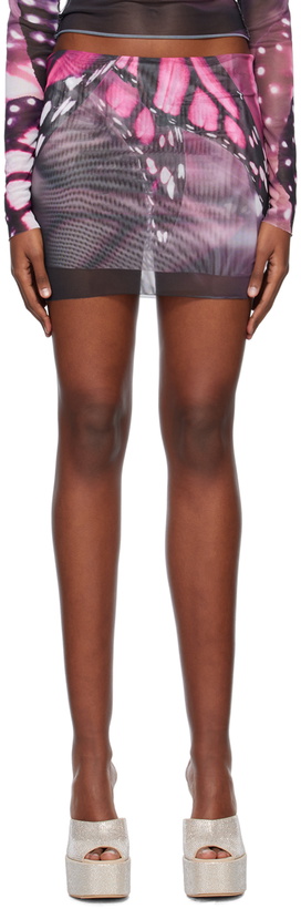 Photo: 1XBLUE SSENSE Exclusive Pink Fly Away Miniskirt