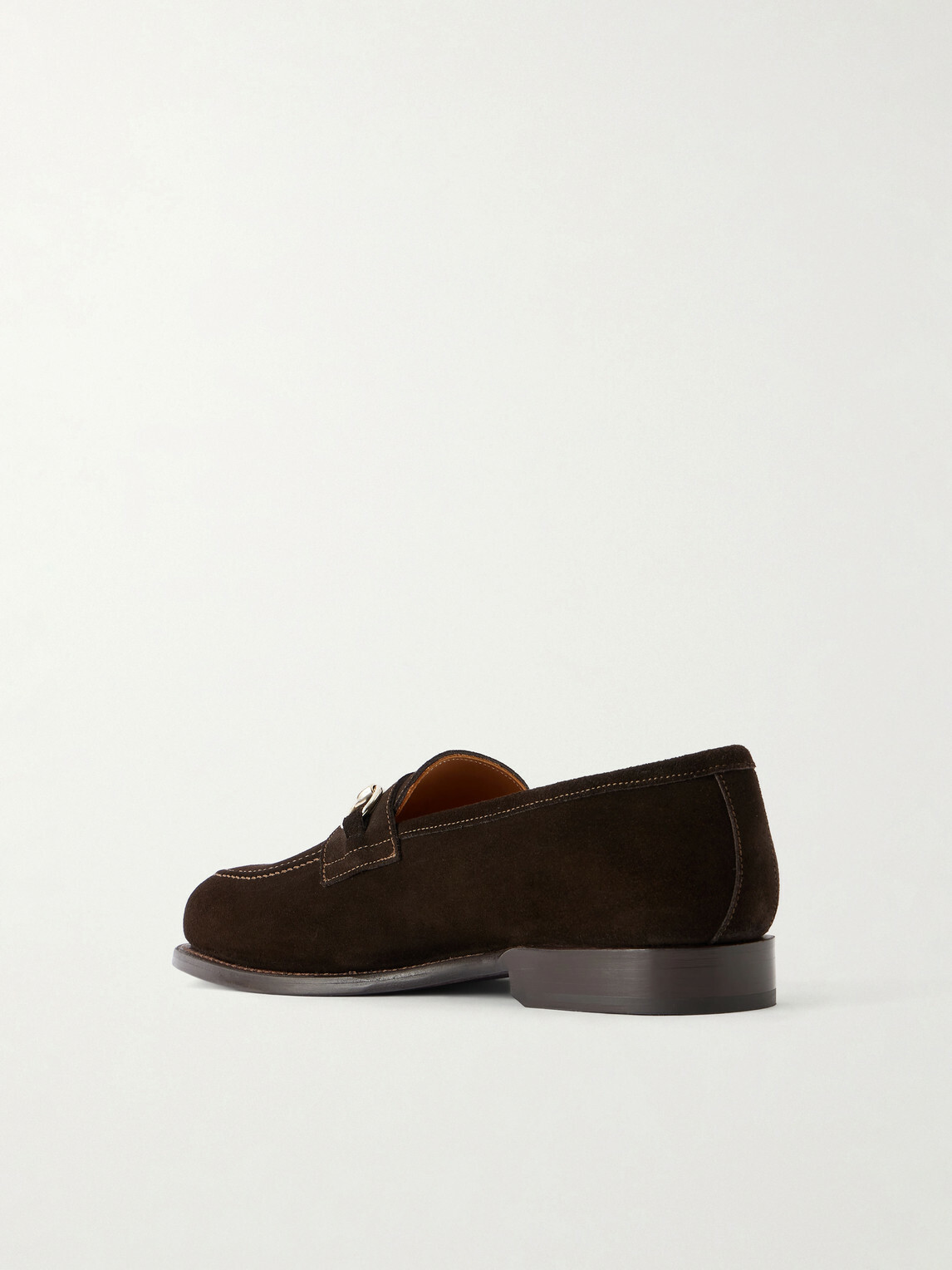 MORJAS - The Horsebit Suede Loafers - Brown