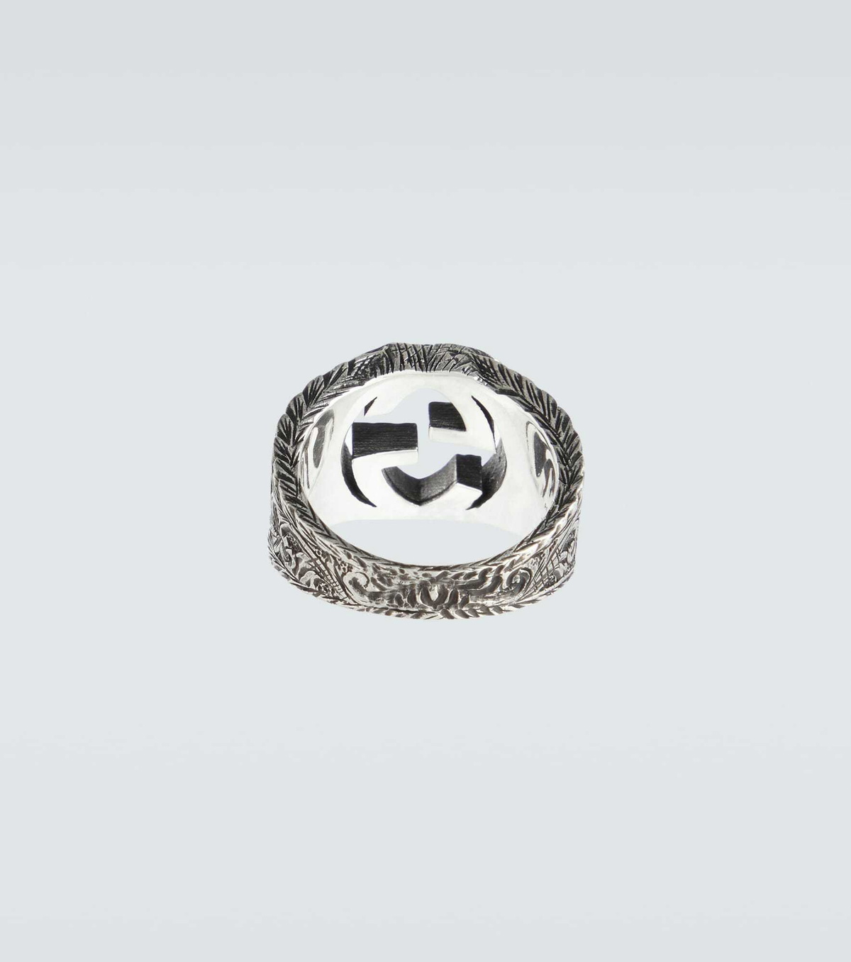 【GUCCI】Interlocking G Silver Ring ★送料関税込★追跡可能★ gucci_diagonal_interlocking_g_