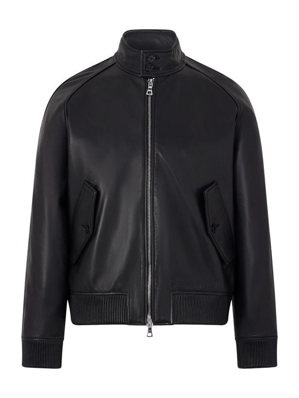 Photo: Officine Générale - Camron Leather Jacket - Black