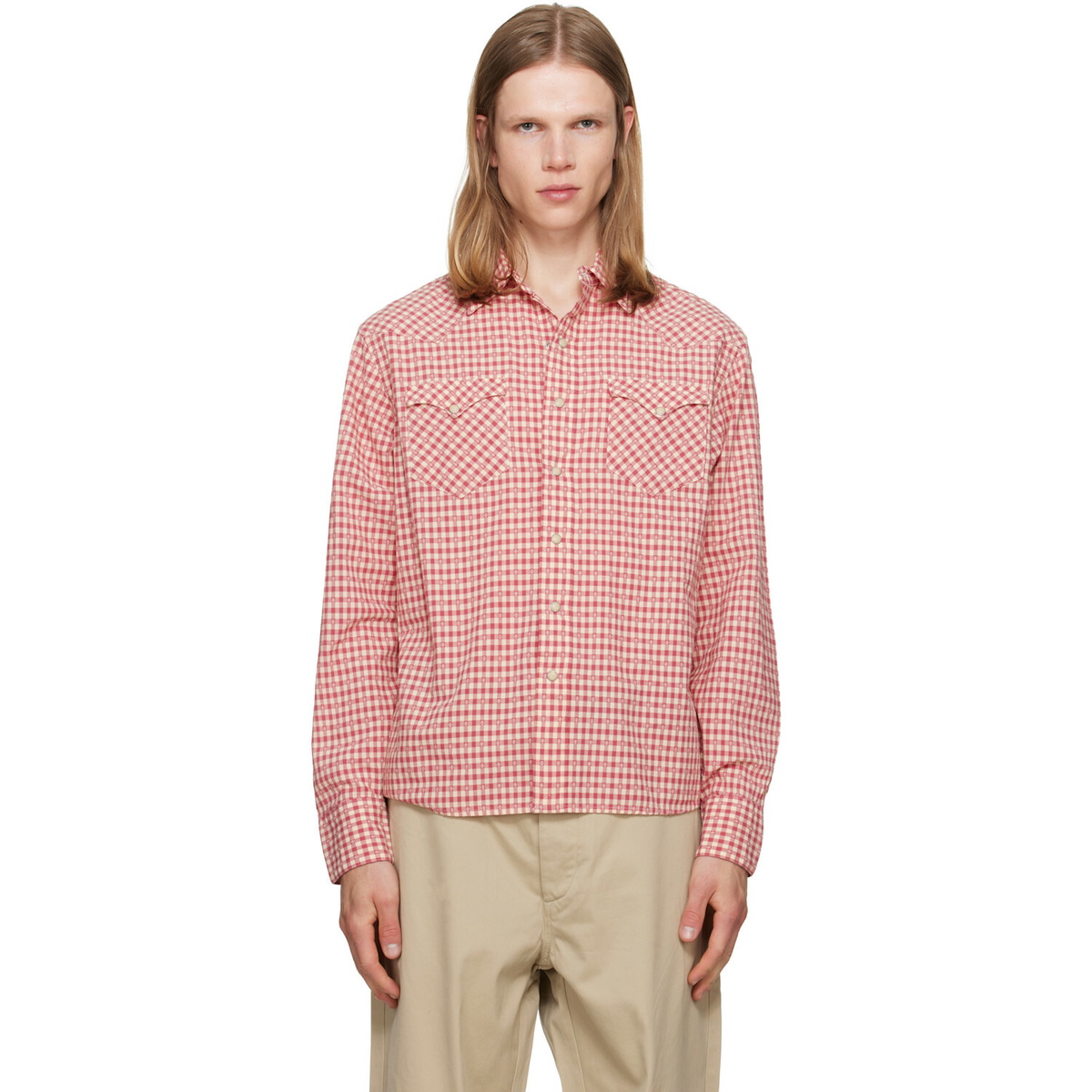 Polo Ralph Lauren Red & White Classic Fit Checked Western Shirt