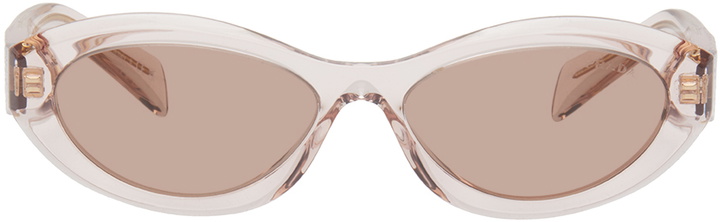 Photo: Prada Eyewear Pink Symbole Sunglasses