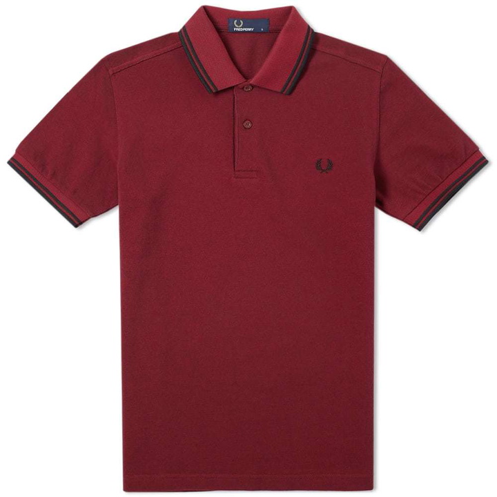 Photo: Fred Perry Twin Tipped Polo Burgundy