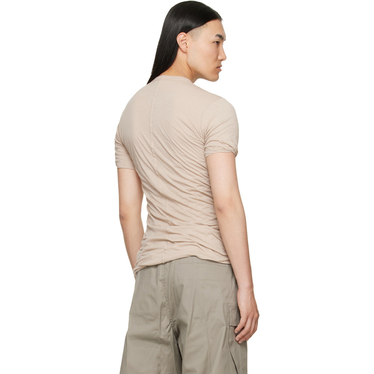 Rick Owens Taupe Tower Double S/S T-shirt