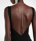 Galvan Celeste embellished knit midi dress