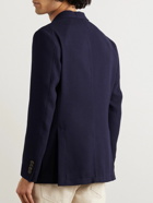 Canali - Slim-Fit Unstructured Waffle-Knit Blazer - Blue