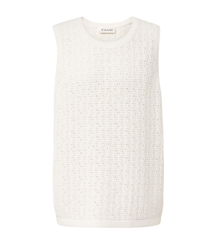 Photo: Frame Crochet cotton-blend tank top