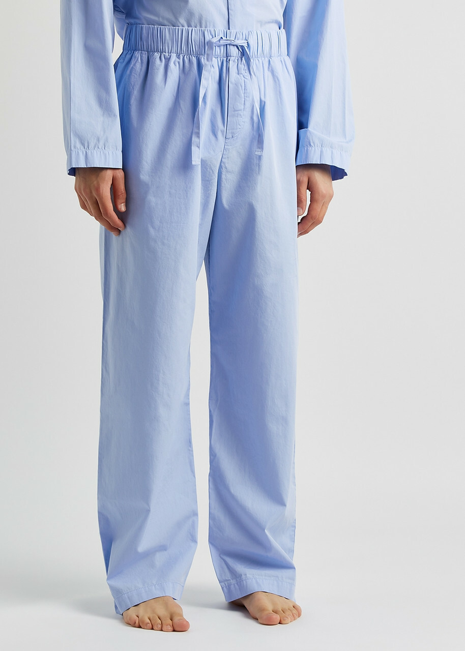 Tekla Unisex Poplin Pyjama Trousers Light Blue