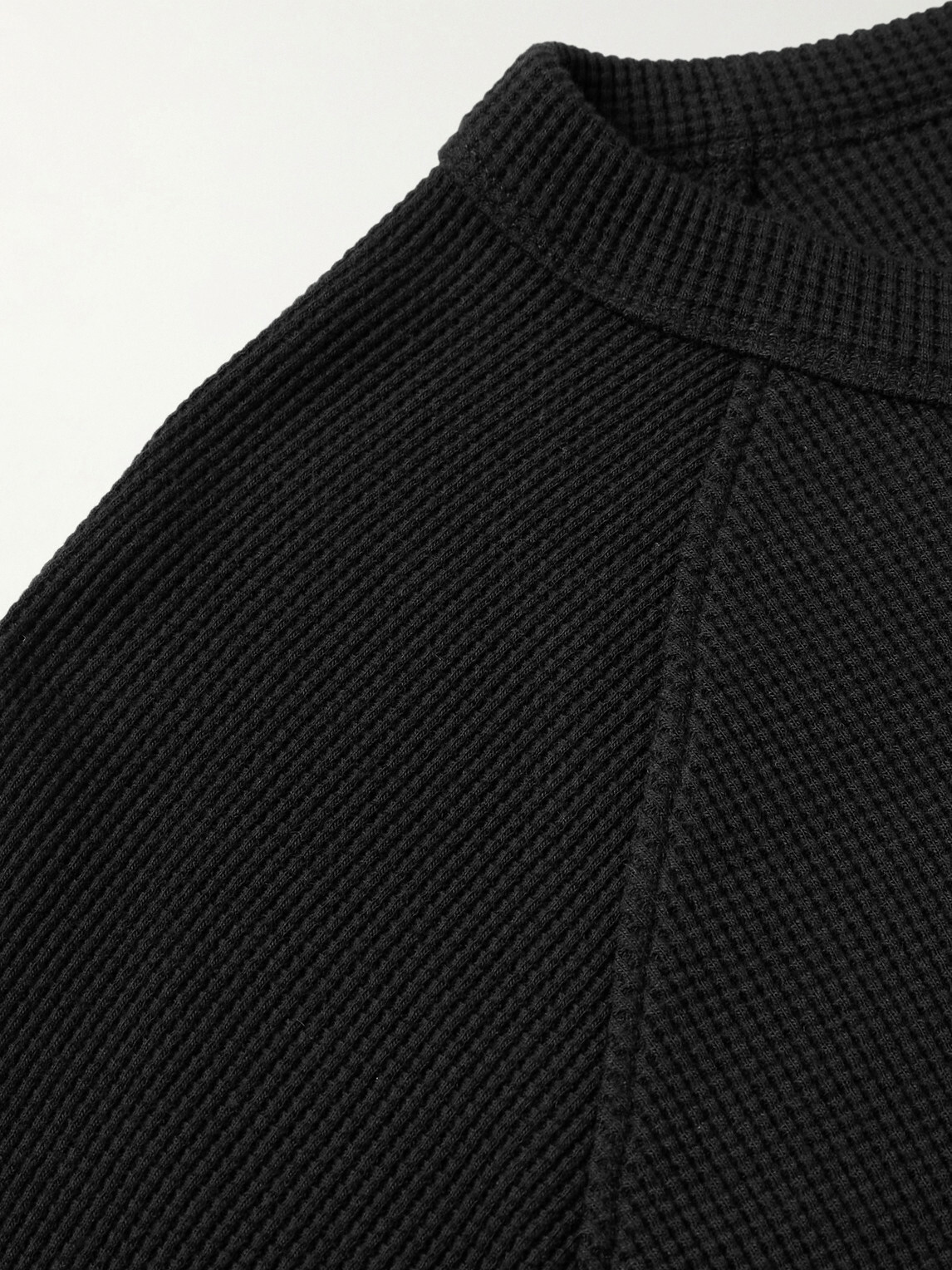 AGOLDE - Payson Waffle-Knit Cotton-Blend T-Shirt - Gray
