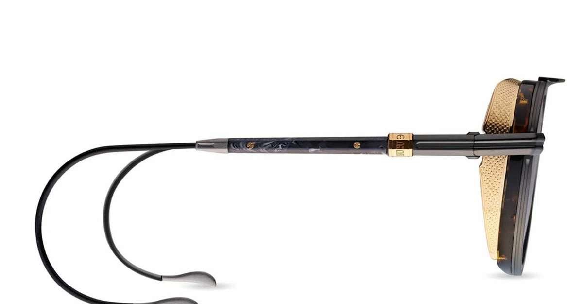 Dita Epiluxury 4 - Black Iron / Tortoise / Yellow Gold Sunglasses