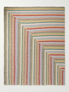 BODE - Striped Crochet-Knit Cotton Throw