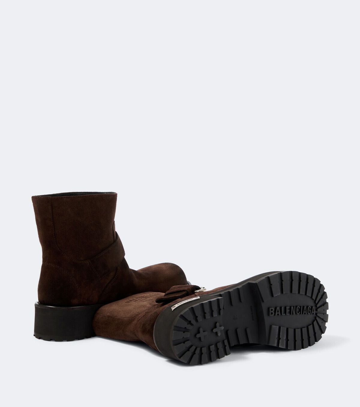 Balenciaga Venom suede biker boots