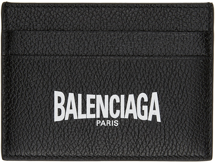 Photo: Balenciaga Black Logo Card Holder