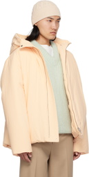 Jil Sander Pink Hooded Down Jacket