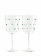 POLSPOTTEN Set Of 2 Nob Wine Glasses