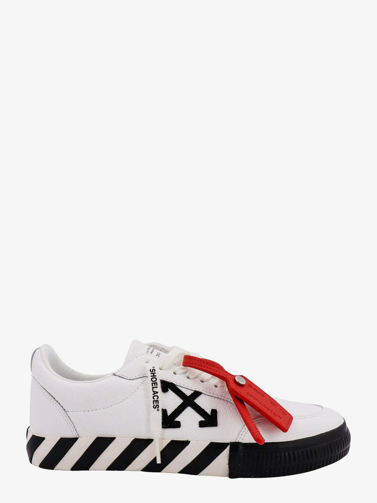 Off-White OUT OF OFFICE OOO Crocodile-Effect Black Low Top