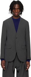 RAINMAKER KYOTO Gray Double Cloth No Collar Blazer