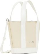 Staud Off-White & White Allora Micro Bag