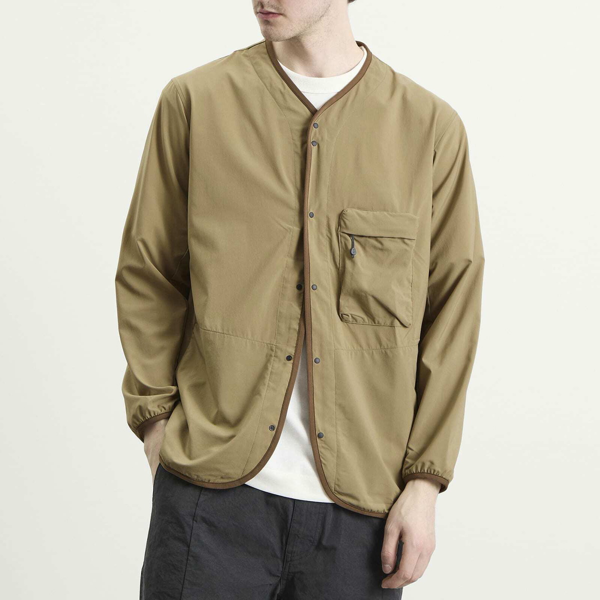NANGA Men's PLC Excursion Cardigan in Khaki