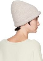 Lauren Manoogian Beige Knit Roll Beanie