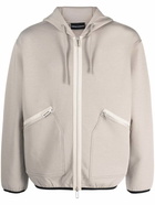 EMPORIO ARMANI - Cotton Zipped Hoodie