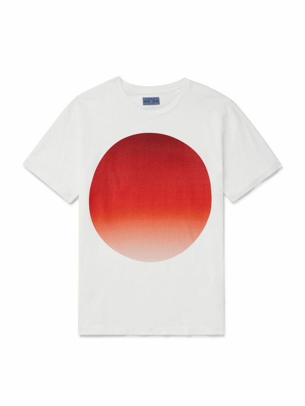 Photo: Blue Blue Japan - Omaru Gradation Printed Cotton-Jersey T-Shirt - White