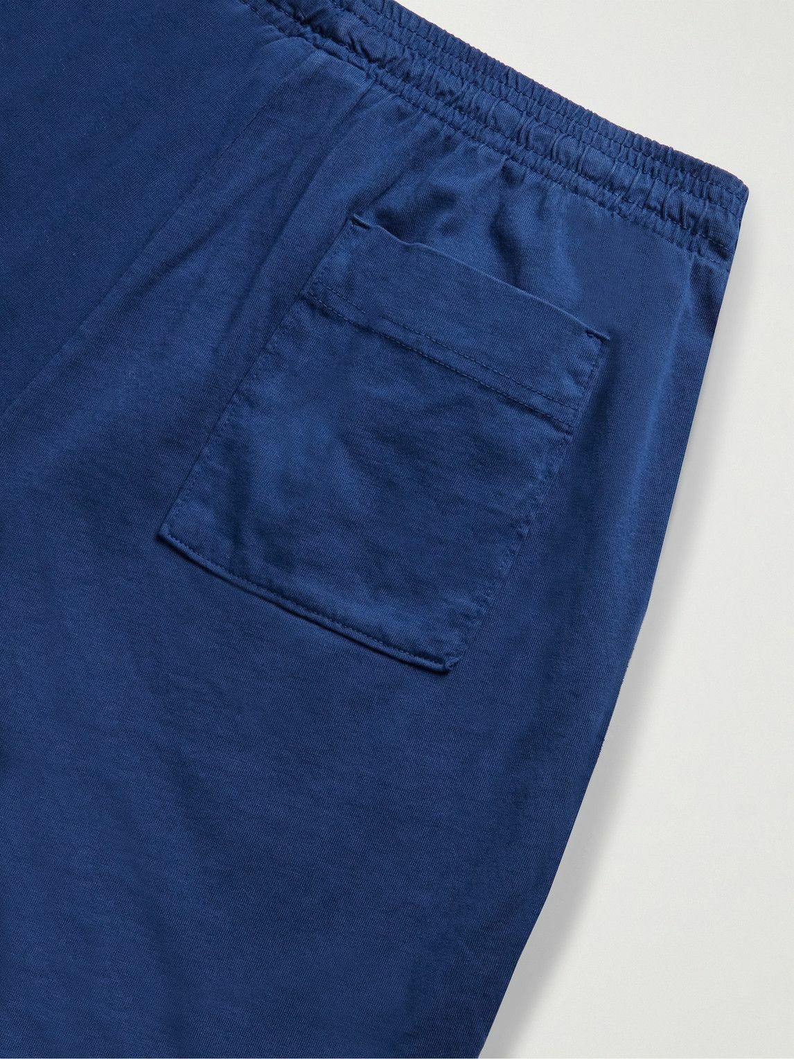 Stray Rats - Straight-Leg Printed Cotton-Jersey Shorts - Blue