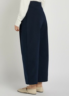 Studio Nicholson Peached Wide-leg Cotton-twill Trousers Navy
