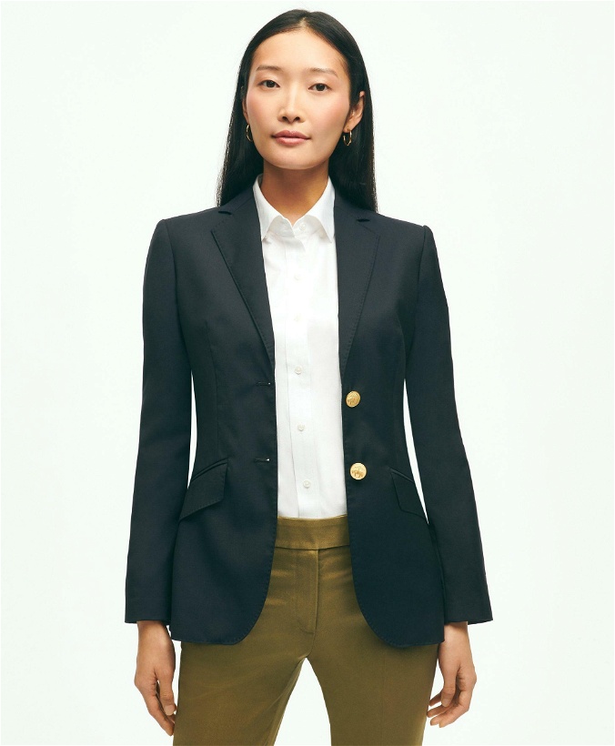 Photo: Brooks Brothers Women's Wool Two-Button Blazer | Navy
