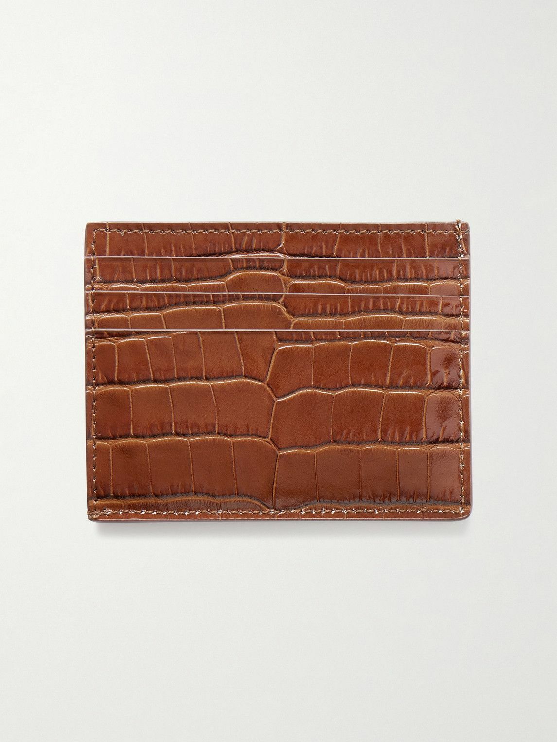 TOM FORD - Croc-Effect Leather Cardholder TOM FORD