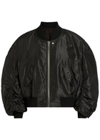 Rick Owens Secchia Silk Bomber Jacket Black