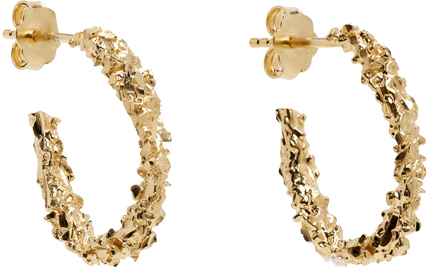 Veneda Carter Gold VC003 Small Open Hoop Earrings