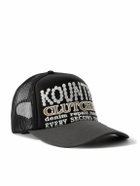 KAPITAL - Pearl Clutcher Printed Canvas and Mesh Trucker Cap