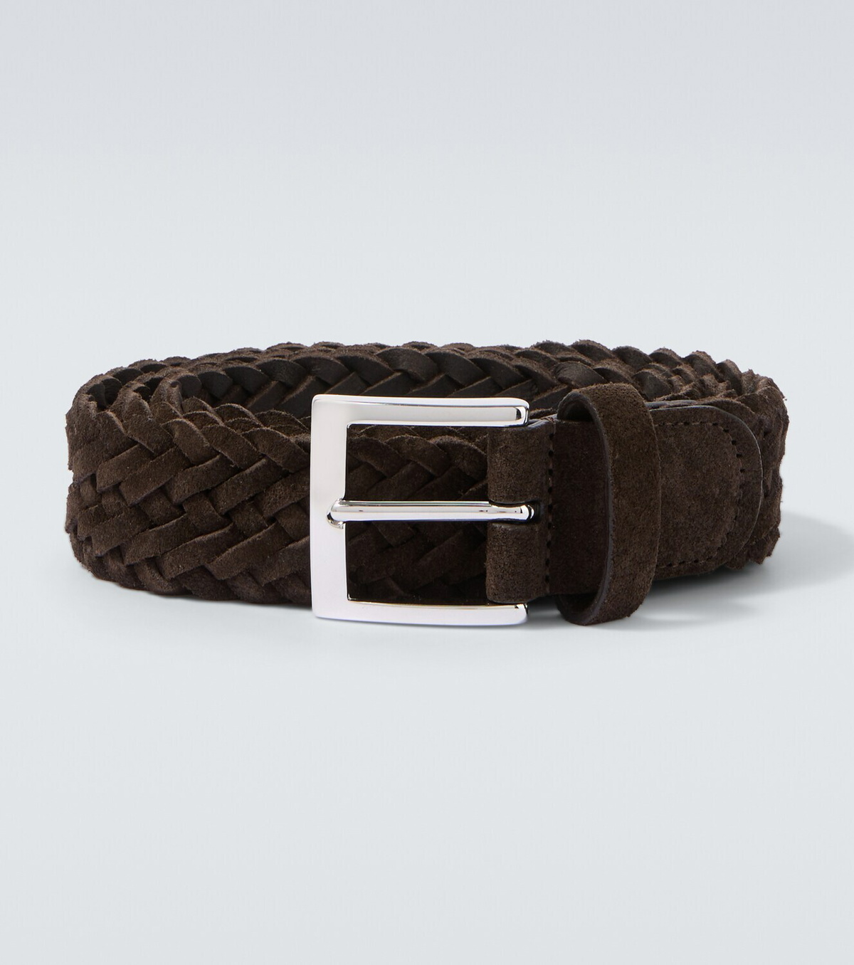 Kiton Woven suede belt
