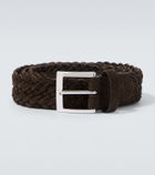 Kiton Woven suede belt