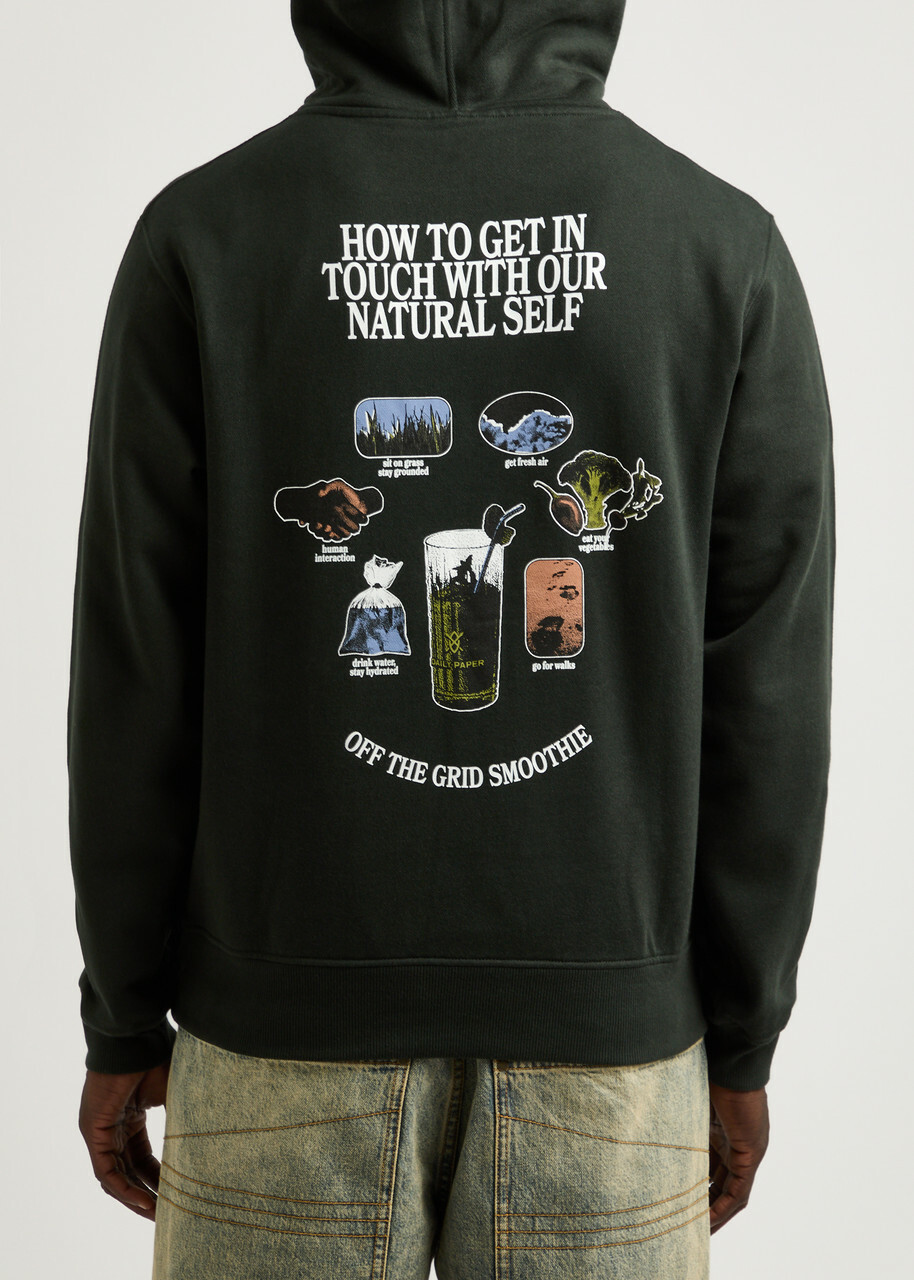Daily Paper Smoothie Hooded Cotton Sweatshirt Black
